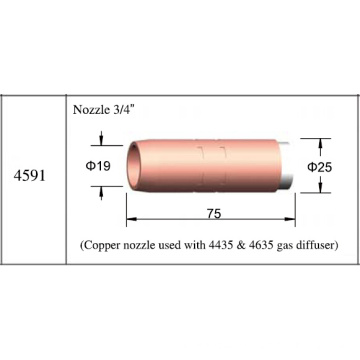 mig consumables nozzles 4591 Bernard welding copper nozzle